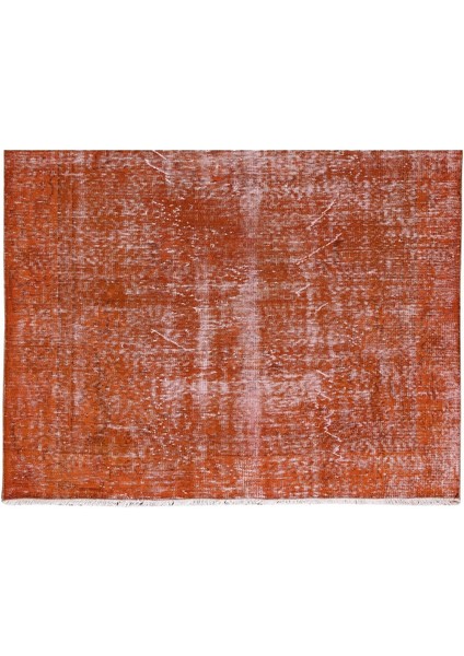 200 x 300 cm El Dokuması Otantik Eski Anadolu Halısı, Modern Turuncu El Yapımı Yünlü Halı indirimleri