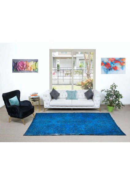 183 x 298 cm Modern El Yapımı Halı, Mavi Çocuk Odası Halı, Mavi Ev Dekoru fiyatları