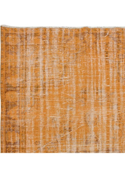 180 x 276 cm Modern El Yapımı Halı, El Dokuma Halı, Turuncu Tonlarda Yenilenmiş Halı fırsatları