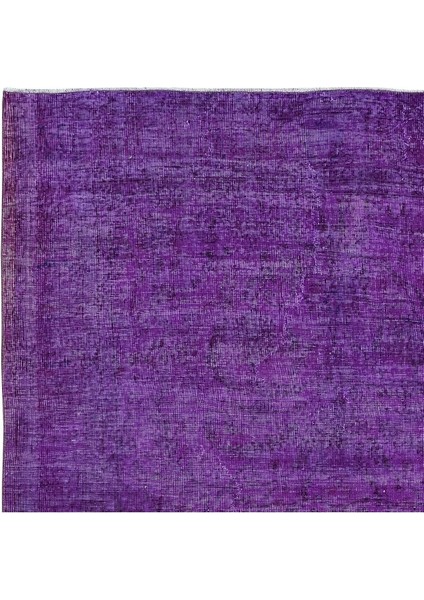 210 x 309 cm Mor Yeniden Boyanmış El Yapımı Halı, El Dokuması Türk Halısı, Modern Alan Halısı fırsatları