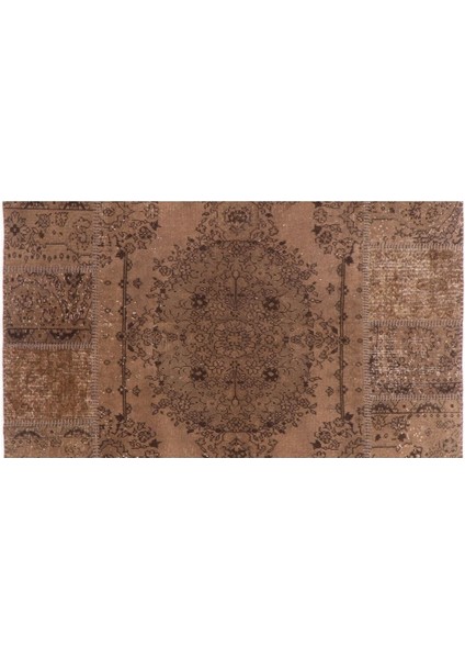 (180 x 247 cm ) Kahverengi Renkli El Dokuması Anadolu Halısı, Madalyon Desenli Isparta Halısı modelleri