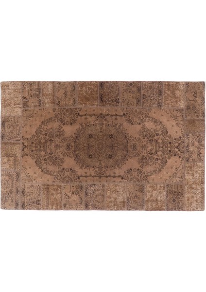 (180 x 247 cm ) Kahverengi Renkli El Dokuması Anadolu Halısı, Madalyon Desenli Isparta Halısı indirimleri