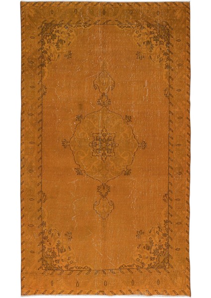 160 x 270 cm Çağdaş El Dokuması Turuncu Halı, Oturma Odası Dekoru Halı, Salon Halısı