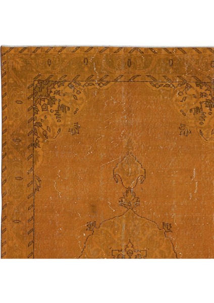 160 x 270 cm Çağdaş El Dokuması Turuncu Halı, Oturma Odası Dekoru Halı, Salon Halısı