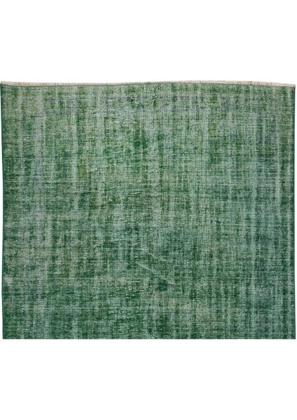 172 x 296 cm El Dokuması Yeniden Boyanmış Eski Türk Halısı, Modern Yeşil El Yapımı Yünlü Halı fırsatları