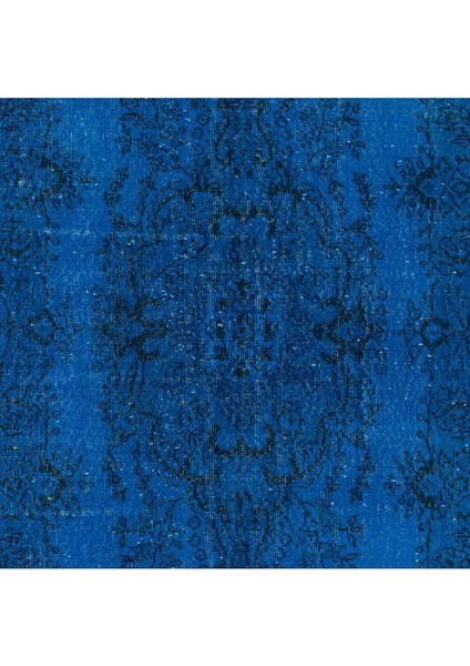 112 x 212 cm Eski El Yapımı Türk Işi Halı, El Dokuma Mavi Halı indirimleri