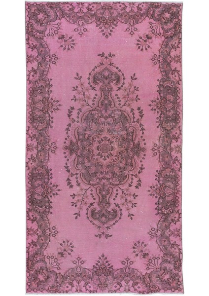 116 x 211 cm , Pembe Salon Halısı, El Dokuması Yünlü Türk Halısı, Pamuklu Alan Halısı
