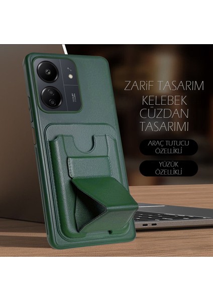 Xiaomi Redmi 13C Standlı ve Cüzdanlı Kılıf Mtl Aksesuar
