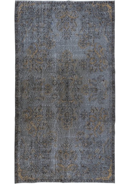170 x 305 cm Geleneksel El Dokuması Gri Halı, Anadolu'dan Yünlü Halı, Modern Alan Halısı