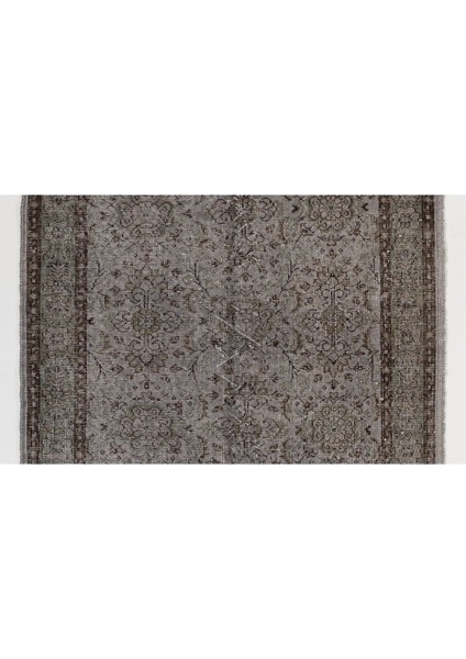 ( 120 x 215 cm ) Gri Renkli Anadolu Halısı, El Dokuması Çiçek Desenli Anadolu Halı modelleri