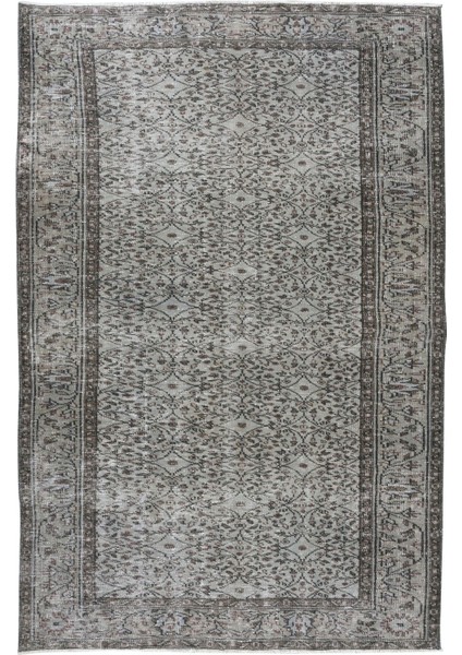 165 x 260 cm El Dokuması Yeniden Boyanmış Eski Türk Halısı, Modern Gri El Yapımı Yünlü Halı fiyatları