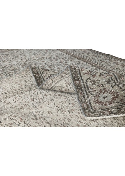 165 x 260 cm El Dokuması Yeniden Boyanmış Eski Türk Halısı, Modern Gri El Yapımı Yünlü Halı modelleri