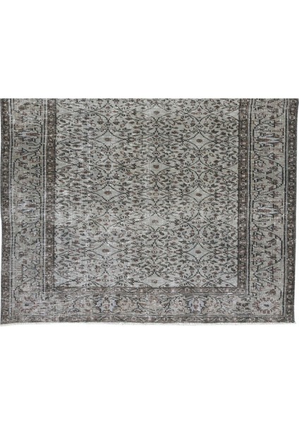 165 x 260 cm El Dokuması Yeniden Boyanmış Eski Türk Halısı, Modern Gri El Yapımı Yünlü Halı indirimleri