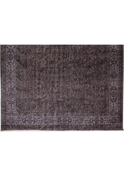 195 x 268 cm El Dokuması Yeniden Boyanmış Eski Türk Halısı, Modern Kahverengi El Yapımı Halı indirimleri
