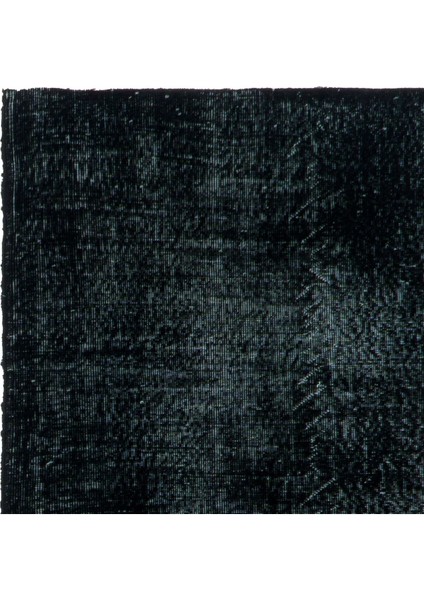120 x 205 cm Düz Siyah Renkli El Dokuması Anadolu Halısı, Isparta Halısı, Mutfak Halısı
