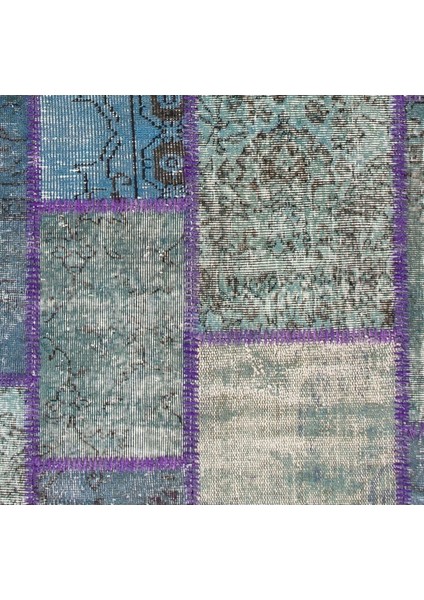 225 x 360 cm El Dokuması Koyu Tonlarda Çok Renkli Patchwork Halı fırsatları
