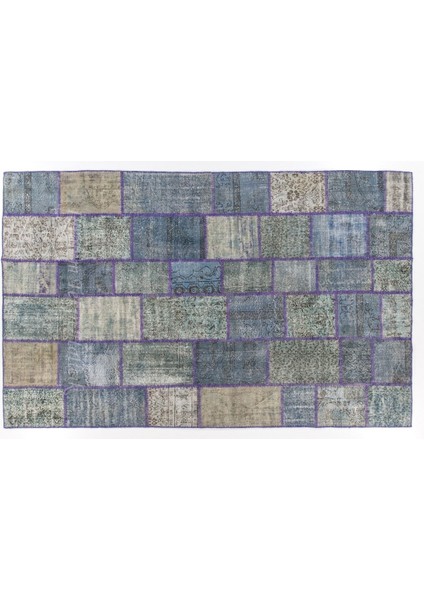 225 x 360 cm El Dokuması Koyu Tonlarda Çok Renkli Patchwork Halı indirimleri