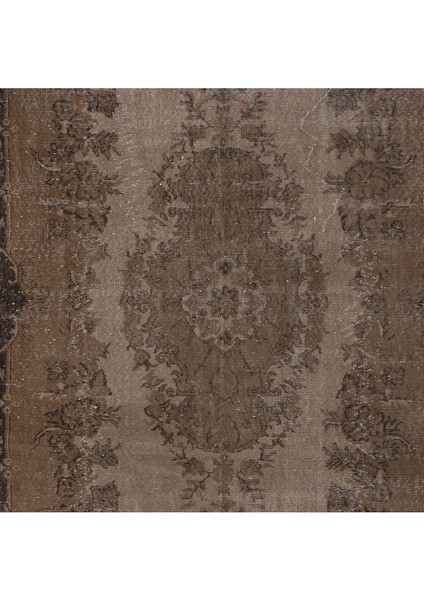 180 x 298 cm Kahverengi El Dokuması Halı, El Düğümlü Alan Halısı, Eski Türk Halısı indirimleri