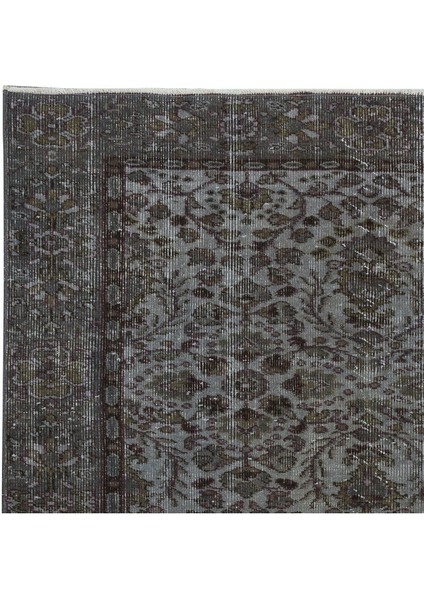 143 x 210 cm Gri Salon Halısı, El Dokuması Yünlü Türk Halısı, Pamuklu Alan Halısı