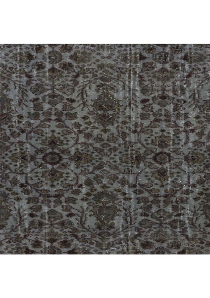 143 x 210 cm Gri Salon Halısı, El Dokuması Yünlü Türk Halısı, Pamuklu Alan Halısı