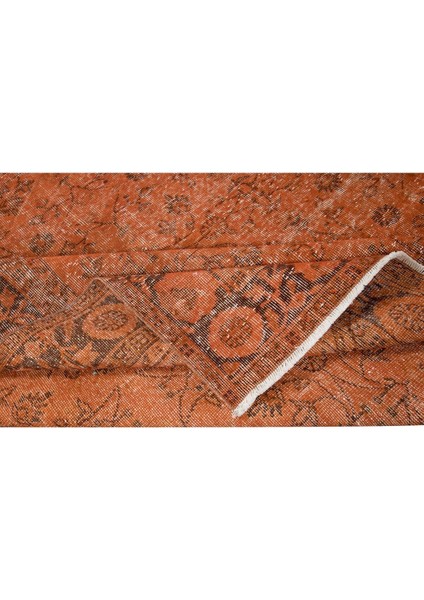 212 x 313 cm Turuncu Tonlarda El Dokuması Halı, Modern El Düğümlü Halı, Eski Türk Halısı modelleri