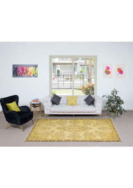 173 x 289 cm Sarı Halı, El Dokuması Modern Halı, Salon Halısı fiyatları