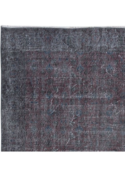 180 x 282 cm Modern El Yapımı Halı, Gri Eskitilmiş Halı, Gri Ev Dekoru
