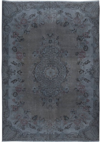 211 x 300 cm Modern Ev ve Ofis Dekoru Için Gri Halı, El Yapımı Anadolu Halı
