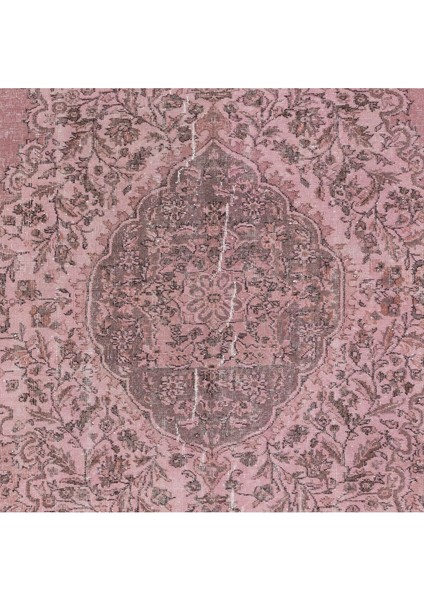 210 x 308 cm , El Düğümlü Pembe Halı, Dekoratif El Dokuması Yün ve Pamuktan Yapılmış Alan Halısı indirimleri