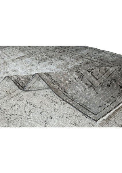 159 x 269 cm El Dokuması Halı, Modern Gri El Yapımı Yünlü Halı, 1960'LARDAN Yünlü Salon Halısı modelleri