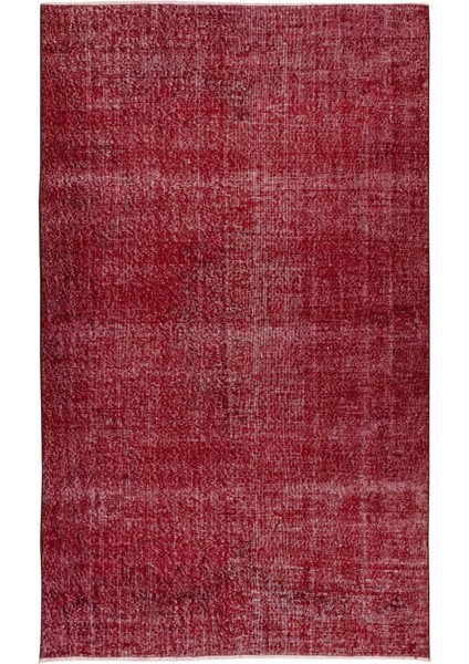 160 x 270 cm El Dokuması Yeniden Boyanmış Eski Türk Halısı, Modern Kırmızı El Yapımı Yünlü Halı fiyatları