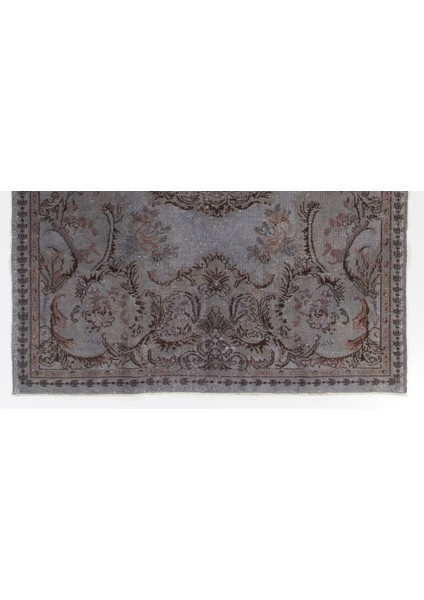(164 x 259 cm ) Gri Renkli El Dokuması Anadolu Halısı, Madalyon Desenli ve Çiçek Desenli Halı fırsatları