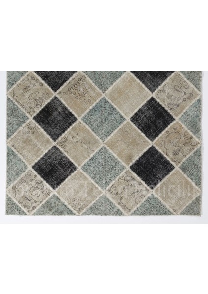 200 x 300 cm Açık Tonlarda El Dokuması Patchwork Halı, Çok Renkli Patchwork modelleri