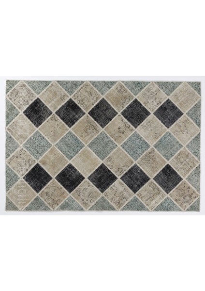 200 x 300 cm Açık Tonlarda El Dokuması Patchwork Halı, Çok Renkli Patchwork indirimleri