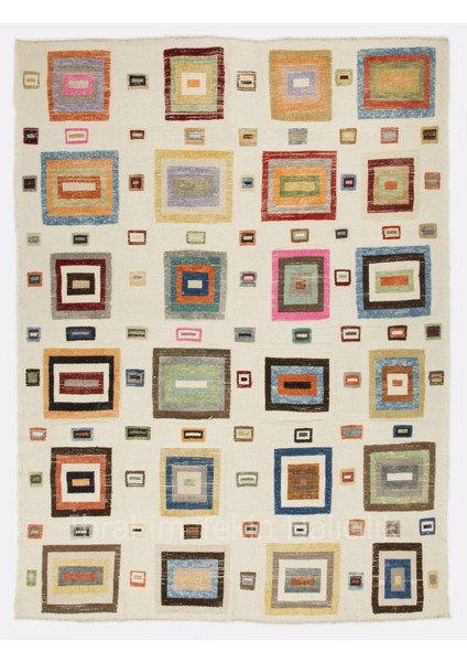 264 x 356 cm El Düğümlü Çok Renkli Yumuşak Tüylü Halı, Yün, Diğer Seçenekler Mevcuttur