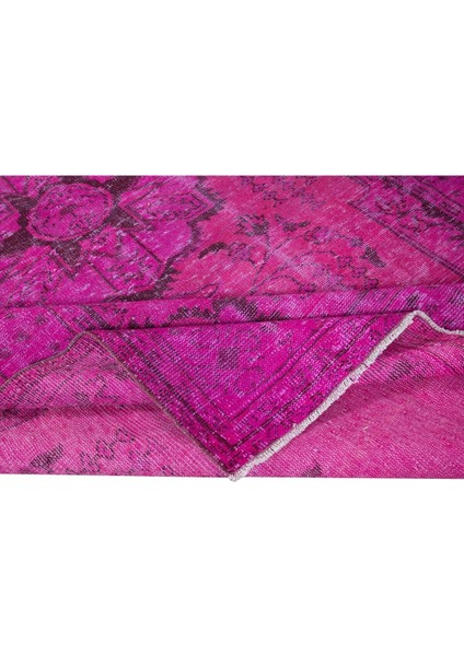 178 x 294 cm , Pembe El Dokuması Halı, El Düğümlü Alan Halısı, Eski Türk Halısı modelleri