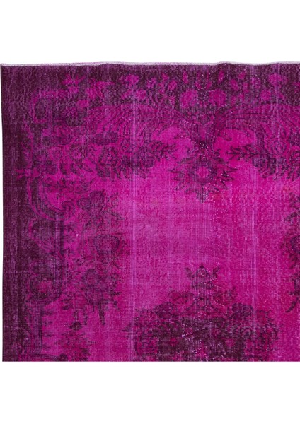 171 x 280 cm , Pembe Oturma Odası Halısı, Yenilenmiş Türk Halısı, El Düğümlü Alan Halısı