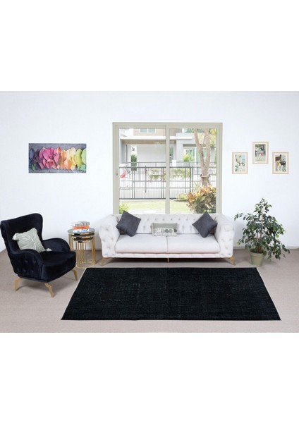 164 x 272 cm Düz Siyah El Dokuması Halı, Mutfak ve Yemek Odası Için Modern Halı fiyatları
