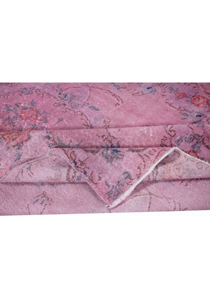 163 x 266 cm , El Düğümlü Pembe Halı, Dekoratif El Dokuması Yün ve Pamuktan Yapılmış Alan Halısı modelleri