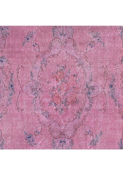 163 x 266 cm , El Düğümlü Pembe Halı, Dekoratif El Dokuması Yün ve Pamuktan Yapılmış Alan Halısı indirimleri
