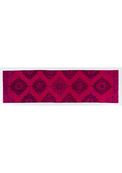 ( 98 x 346 cm ) El Dokuması Pembe Yolluk Halı, Modern Yolluk indirimleri