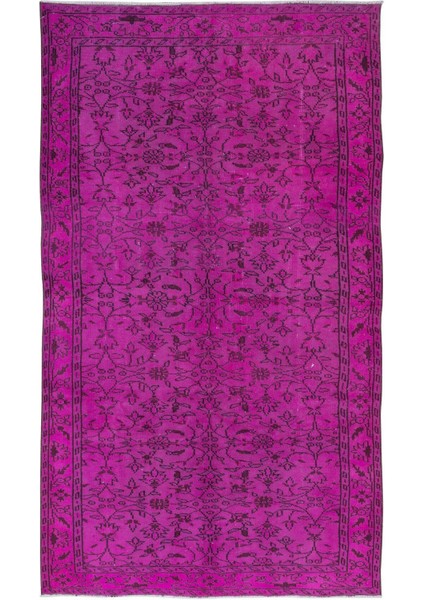 167 x 265 cm , Modern Ev Dekoru Halı, Pembe El Yapımı Halı, Geleneksel Yünlü Halı