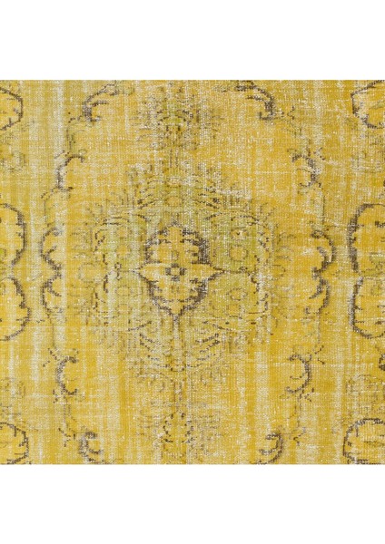 164 x 261 cm Sarı Halı, Yenilenmiş Türk Halısı, Modern El Dokuması Halı indirimleri