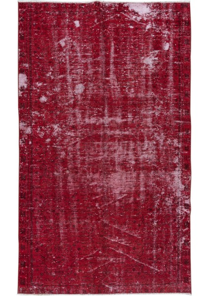 140 x 234 cm , El Dokuması Halı, Kırmızı Modern Halı, El Yapımı Yünlü Halı
