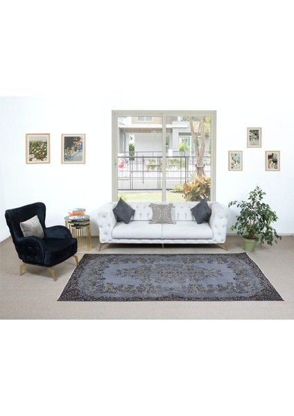 178 x 300 cm Modern Ev ve Ofis Dekoru Için Gri ve Siyah Tonlarda Halı, El Yapımı Anadolu Halı fiyatları