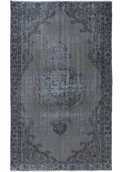170 x 283 cm El Dokuması Gri Halı, Oturma Odası ve Çalışma Odası Için Modern Halı