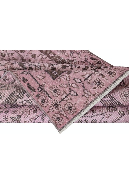 106 x 197 cm , Modern Ev Dekoru Halı, Pembe El Yapımı Halı, Geleneksel Yünlü Halı modelleri