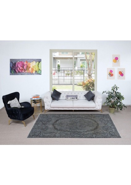 157 x 261 cm El Yapımı Türk Halısı, Gri El Dokuması Halı, Modern Yünlü Halı fiyatları