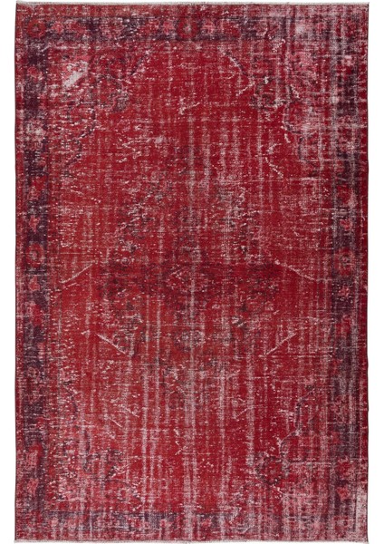 182 x 280 cm , Modern Ev Dekoru Halı, Kırmızı El Yapımı Halı, Geleneksel Yünlü Halı