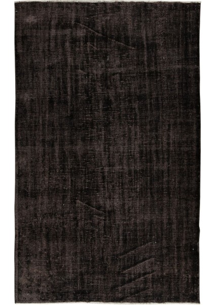 165 x 263 cm El Dokuması Yeniden Boyanmış Eski Türk Halısı, Modern Siyah El Yapımı Yünlü Halı fiyatları